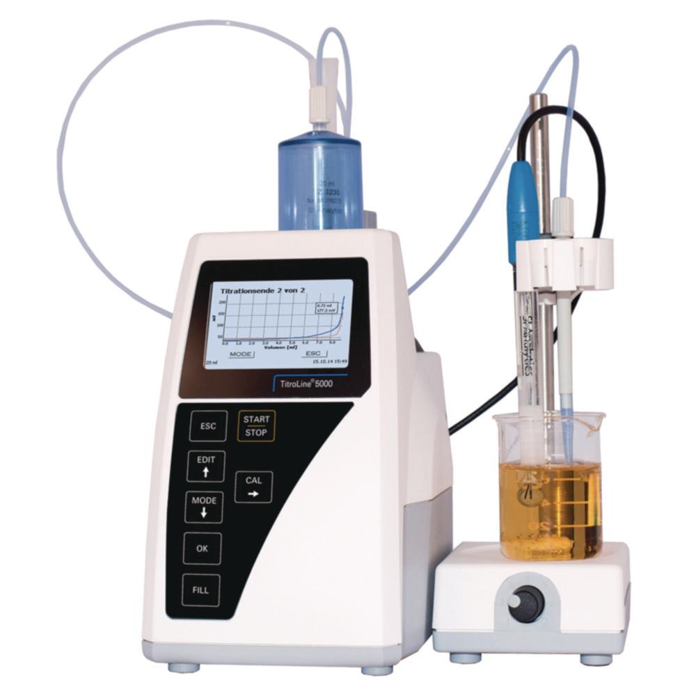 Xylem SI TitroLine TL 5000/50 M2 Base Unit with pH Electrode/Buffer Set, with Dosing Unit 50ml TZ 3160, Magnetic Stirrer TM 50

