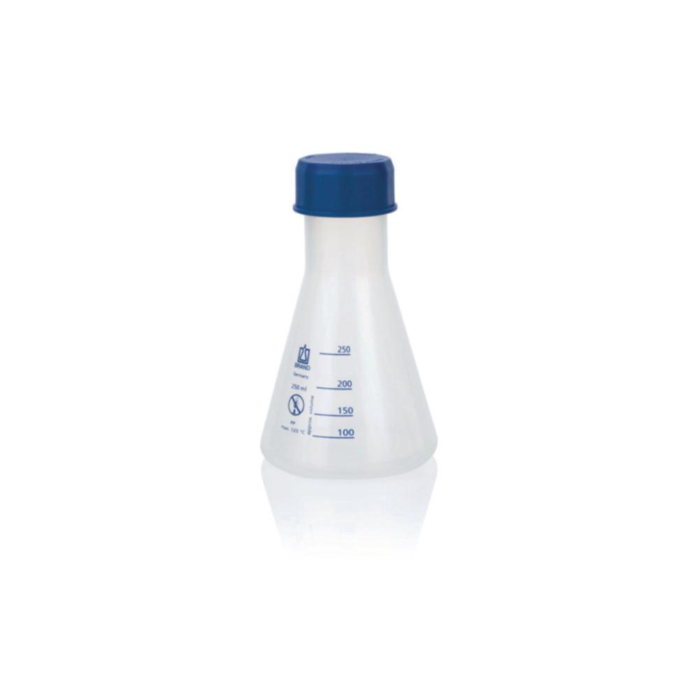 BRAND Erlenmeyer Flask 50 mL PP Wide Neck GL45 Screw Cap Graduated

