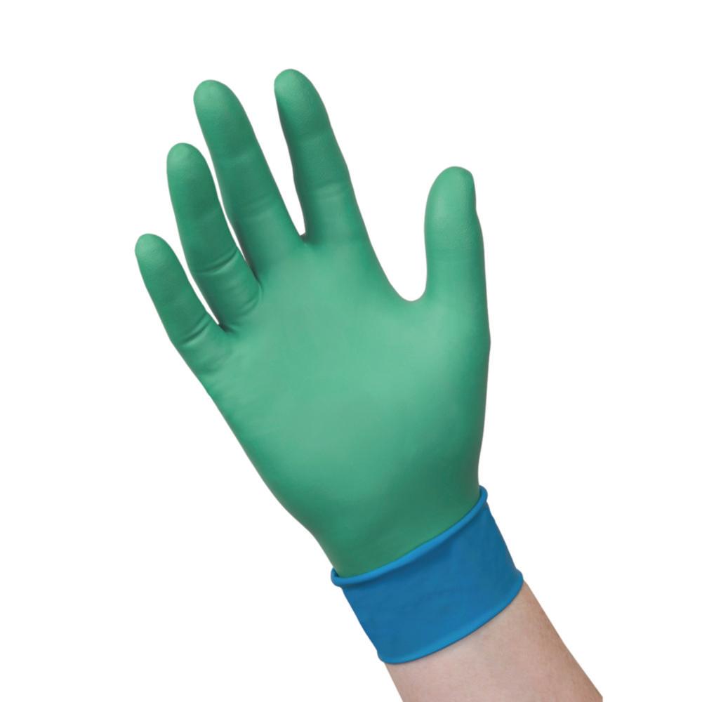 Ansell Disposable Gloves Microflex 93-360 Polychoroprene, Length Approx. 295mm, Blue-Green, Size L (8.5-9), Pack of 50

