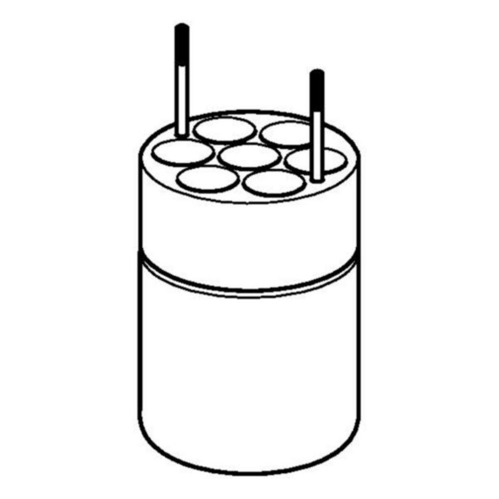Eppendorf Adapter for 7 Blood Collection Vessels 5.5-12 mL for 250 mL Rectangular Buckets in Rotor FA-6x250 Set of 2 Pieces

