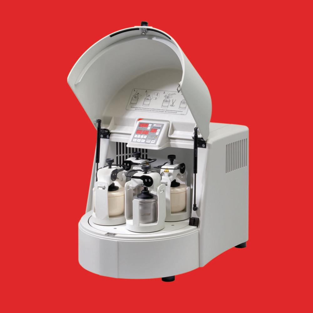 Fritsch Planetary mill "pulverisette 5" w/4 grinding bowl fasteners, classic line model I for 230-240 V/1~, 50-60 Hz, 1600 Watt

