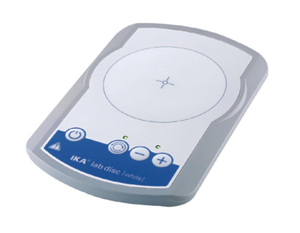 IKA Magnetic Stirrer Lab Disc White Ultraflat, 100....240V, 50/60Hz with EU/UK/CH Plug