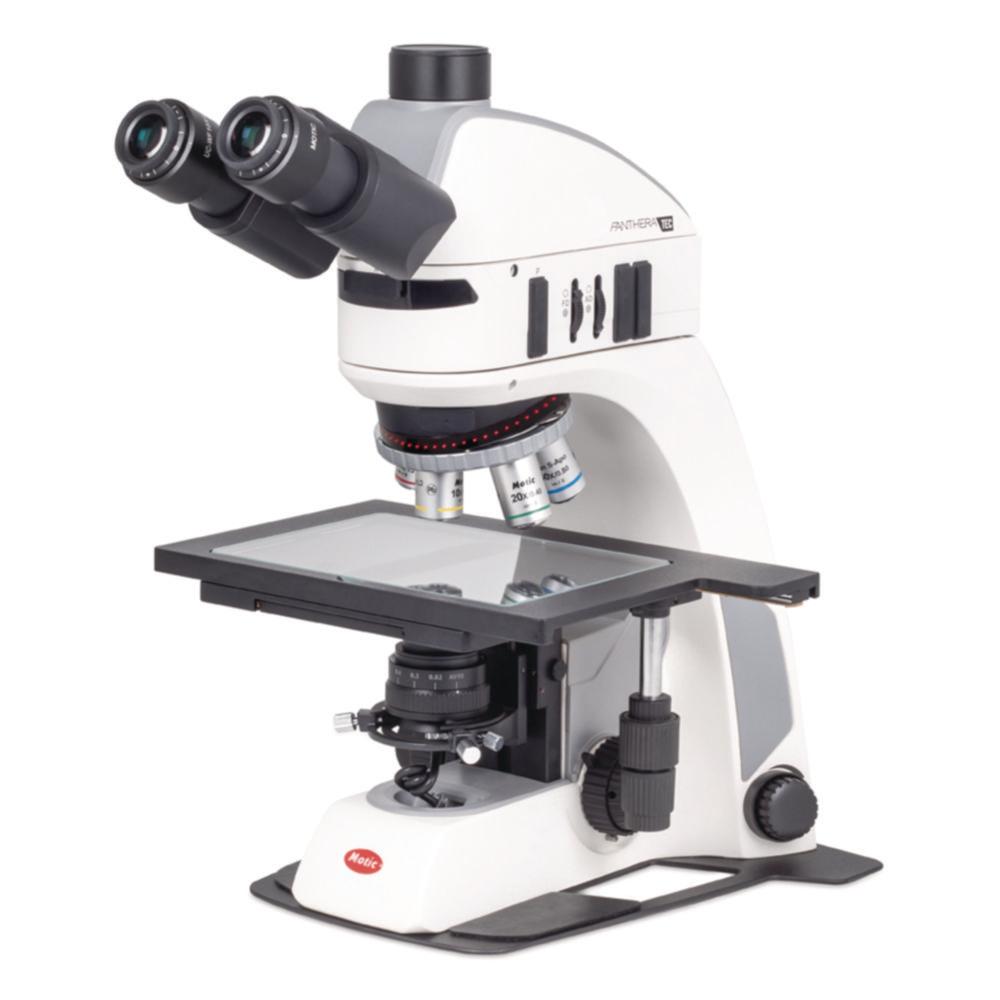 MOTIC Panthera TEC MAT BF-T 6"x4" Trinocular Microscope, Siedentopf Type, 360° Swiveling