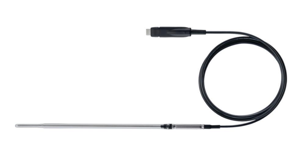 Laboratory probe glass-coated (digital) with Pt100 temperature sensor Measuring range -50°C...+400°C