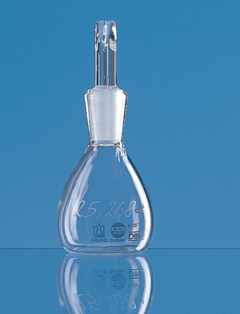 BRAND Pyknometer 50 ml, Acc. to Gay-Lussac, BLAUBRAND with DAkkS Certificate, Justated, Boro 3.3