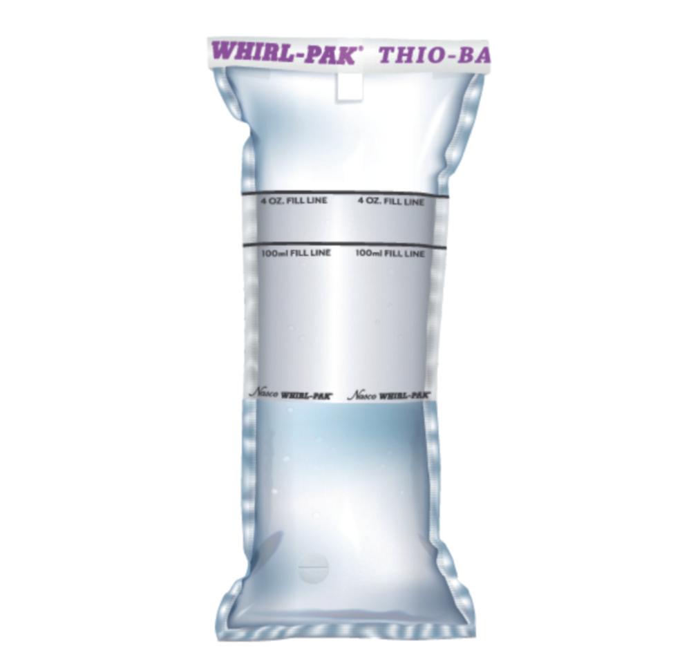 Nasco Whirl-PakThio Sample Bags 75x185 mm with Writing Field, PE, Sterile, 100 ml, Pack of 100


