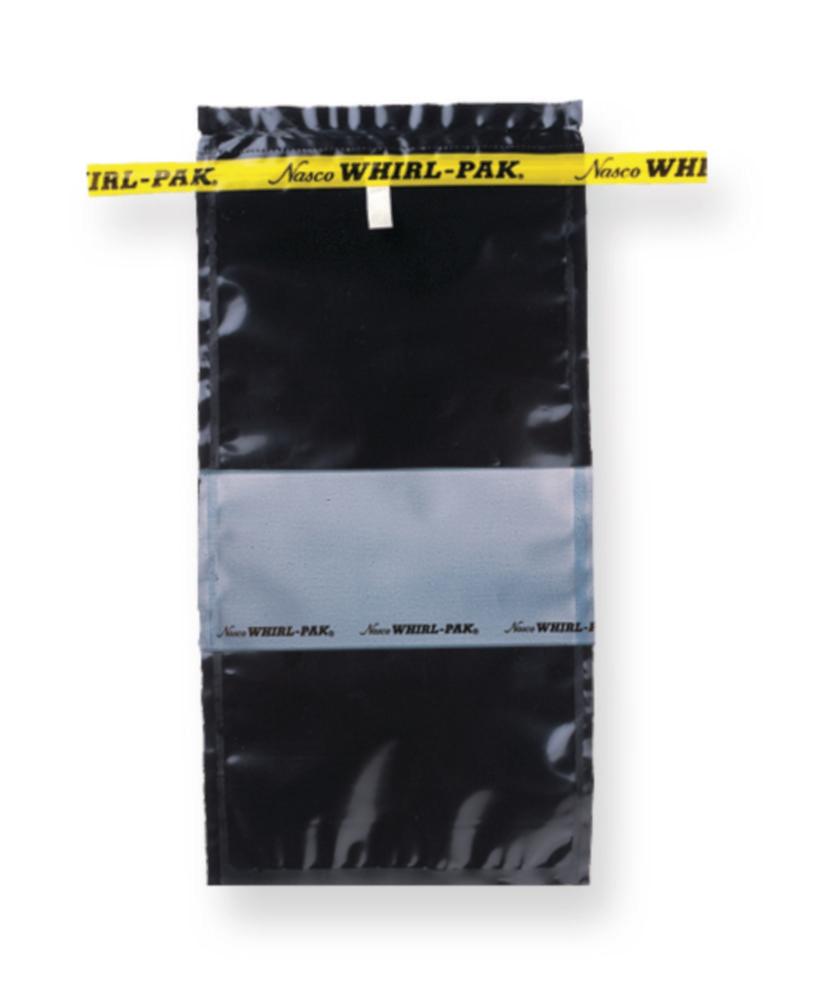 Nasco Whirl-Pak Black Bags 190x300 mm with Writing Field, PE, Capacity 1627 ml, Pack of 500


