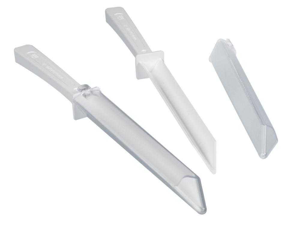 Bürkle Steriplast Spatula 268mm, Sterile PS, White, with Sheath (Pack of 10)