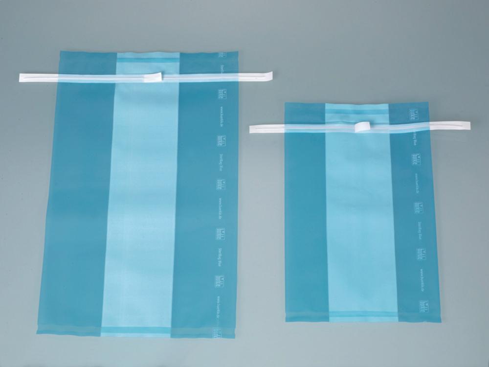 Bürkle SteriBag Sample Bag 650 ml with Write-On Panel, 140x229 mm, Blue, Sterile, Pack of 500