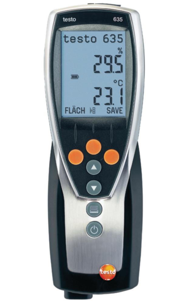 Testo Precision Humidity/Temperature Meter w/o Sensors Range 0-100% Rel.H., -20 to +140°C (Comb.Sensor) Range with Temp.Sensor Only: -50 to +1000°C, 635
