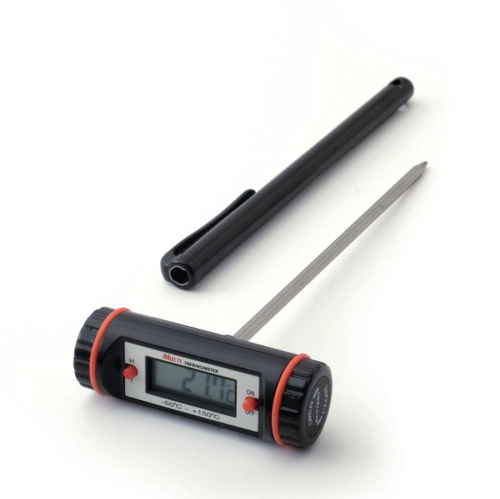 LLG Digital Insertion Thermometer Type 12060, -50°C to 150°C with Max/Min Memory, Incl. Probe 35x125mm