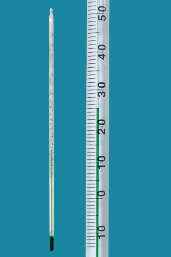 LLG Thermometer Solid Stem -10/0°C +110:1°C 300x5.5–6.5 mm 76 mm Submergence Eco-Friendly Liquid
