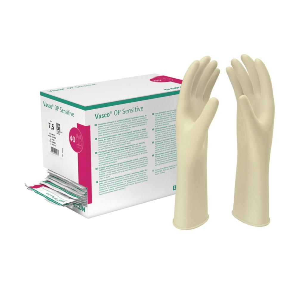B. Braun Vasco OP Gloves, Size 7.5 OP Sensitive, Latex, Powder-Free, Sterile, Pack of 40 Pair

