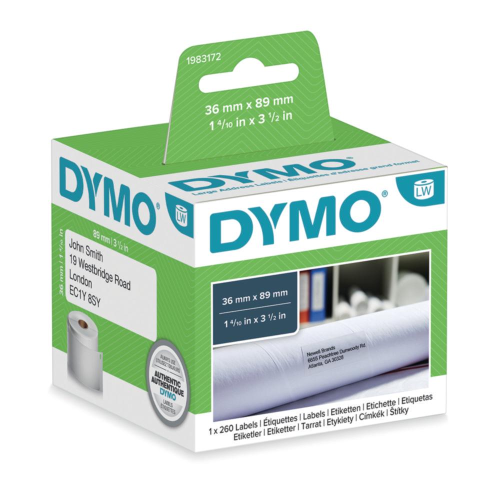 Dymo Original Label for LabelWriter (White, Permanent, 36mm x 89mm, 260 Labels)

