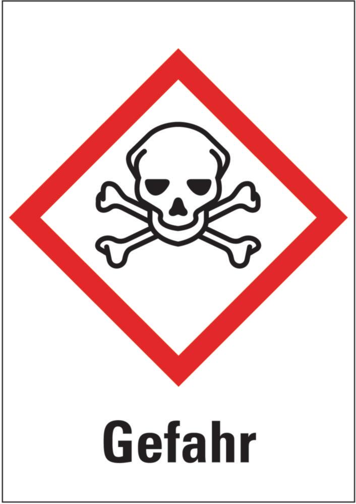 Kroschke Hazardous material symbols Danger acute toxicity 37x52 mm pack of 6

