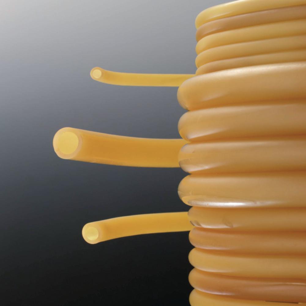 Deutsch & Neumann Latex Tubing 12.00 x 2.50mm Natural Rubber (NR), Light, Transparent, Sterilizable to 120°C

