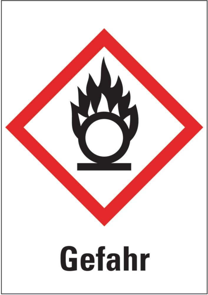 Kroschke Hazardous material symbols Danger igniting acting substances 37x52 mm pack of 6

