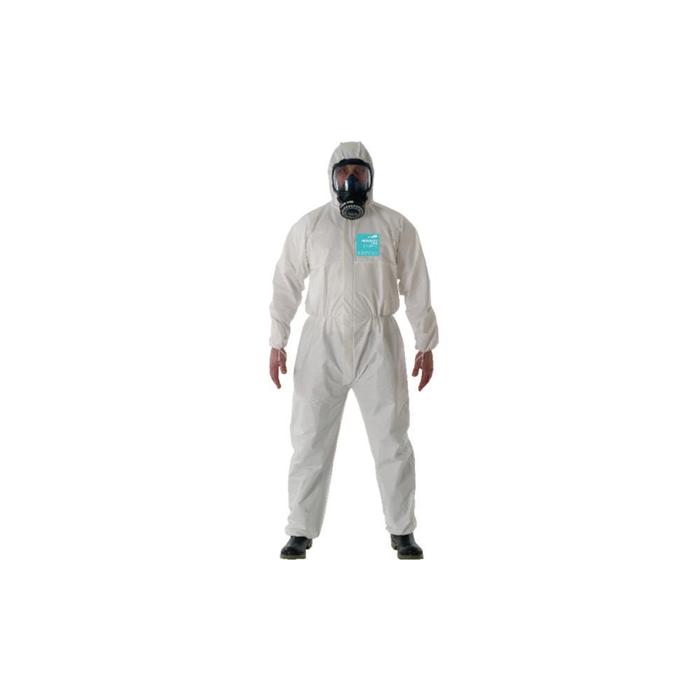 Ansell Overall AlphaTec 2000 Standard PE, White with Hood, Model 111, Size 4XL, Pack of 40

