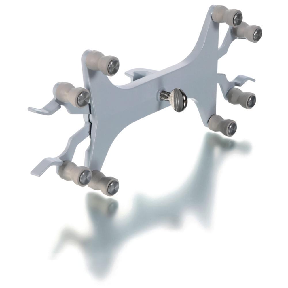 Usbeck Burette Clamp for 2 Burettes, Aluminium with Roller Holder

