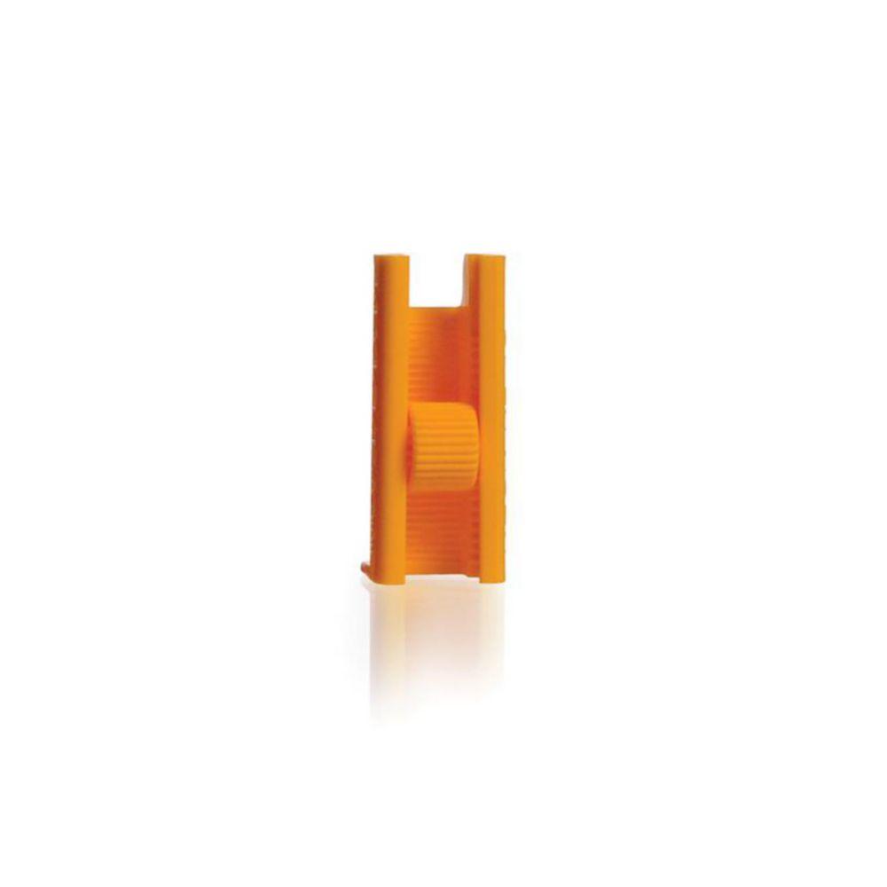 DWK DURAN KECK PBT Tubing Clamp for 6.0 mm Tubes, Yellow