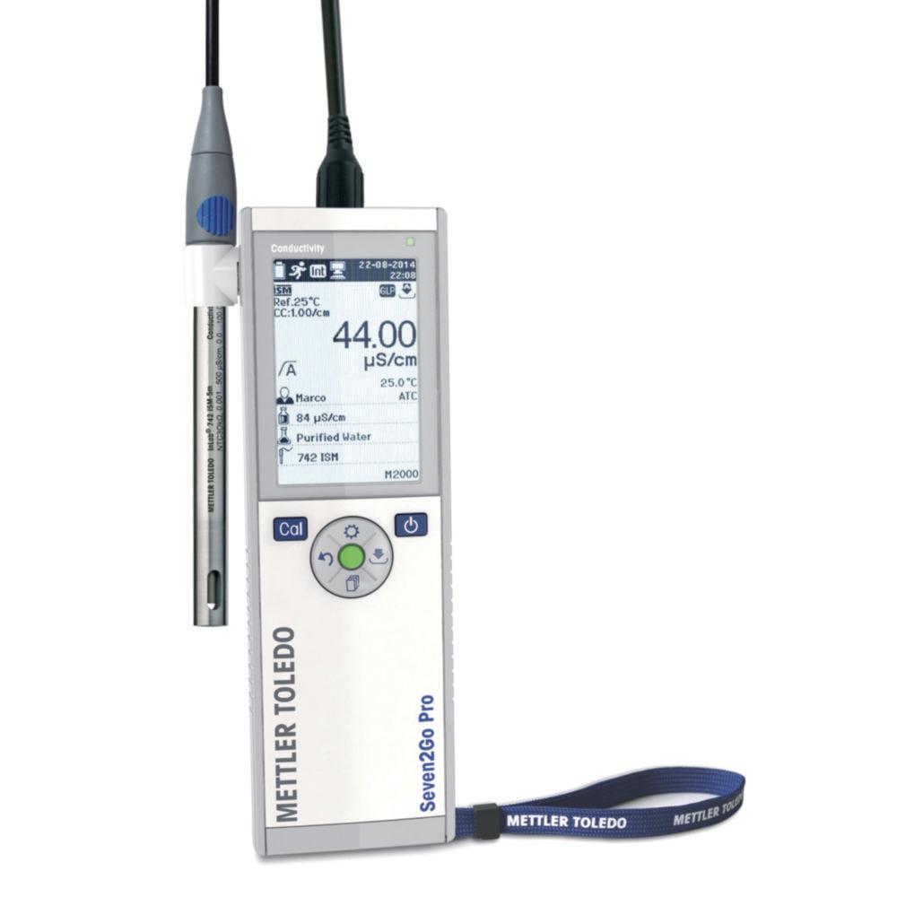 Mettler-Toledo Seven2Go Conductivity S7 Standard Kit Base Unit with InLab 738 ISM, Calibration Bottles, and Conductivity Standards 1413 µS/cm & 12.88 mS/cm