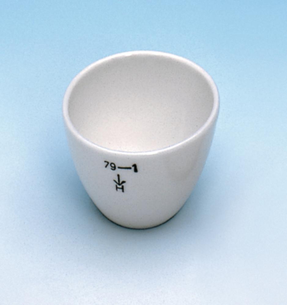 Haldenwanger Porcelain Crucible, 40mm Ø, Low Form, Glazed (DIN 12904), Conradson Crucible According to ASTM D 189-65