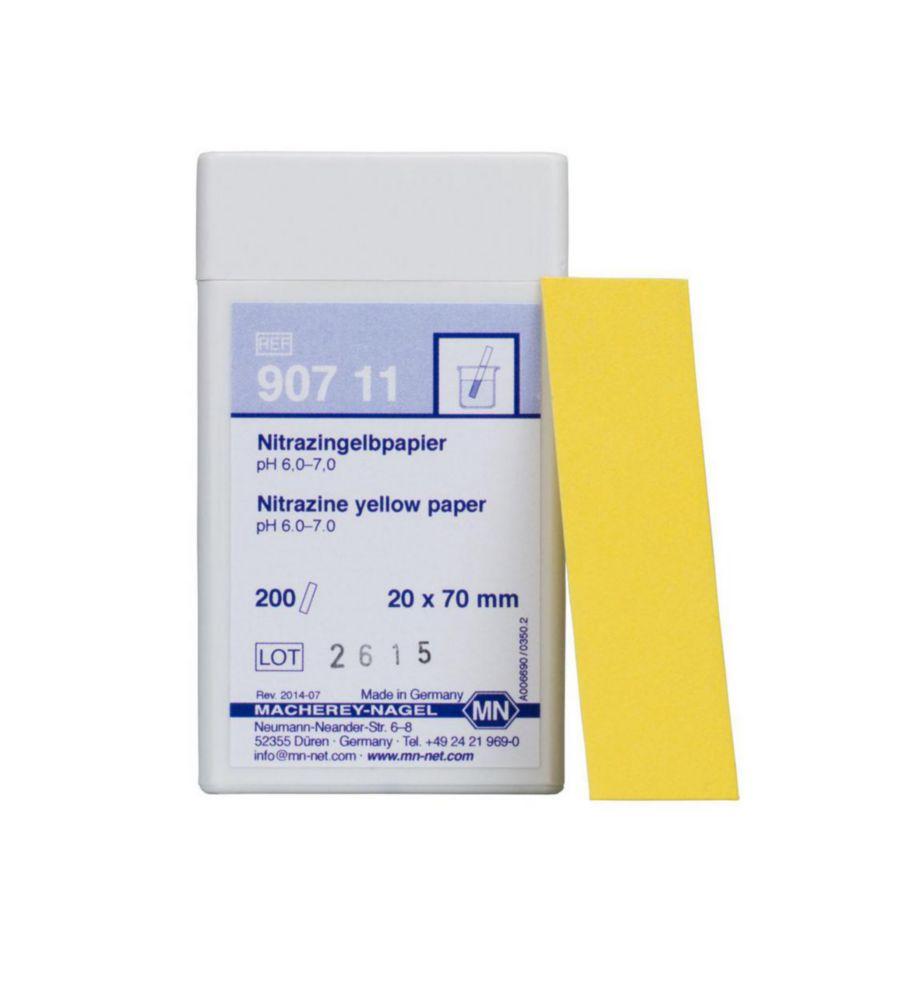 Macherey-Nagel Nitrazine Yellow Paper 20x70mm – Box of 200 Strips

