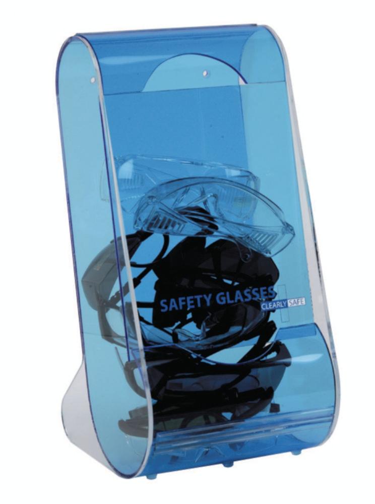 Heathrow Scientific Safety Glass Dispenser, Clearly Safe Acrylic Blue, 203x203x406 mm, Includes Screws