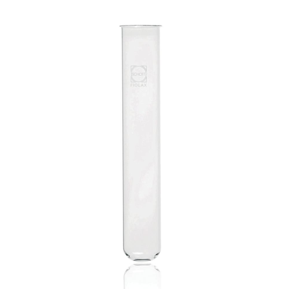 DWK Test Tubes, FIOLAX, 20 x 150 mm, Pack of 50, With Rim