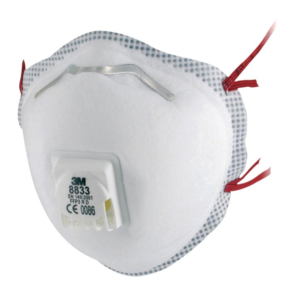 3M™ Particulate Respirator 8833 FFP3 with Valve (Pack of 10)