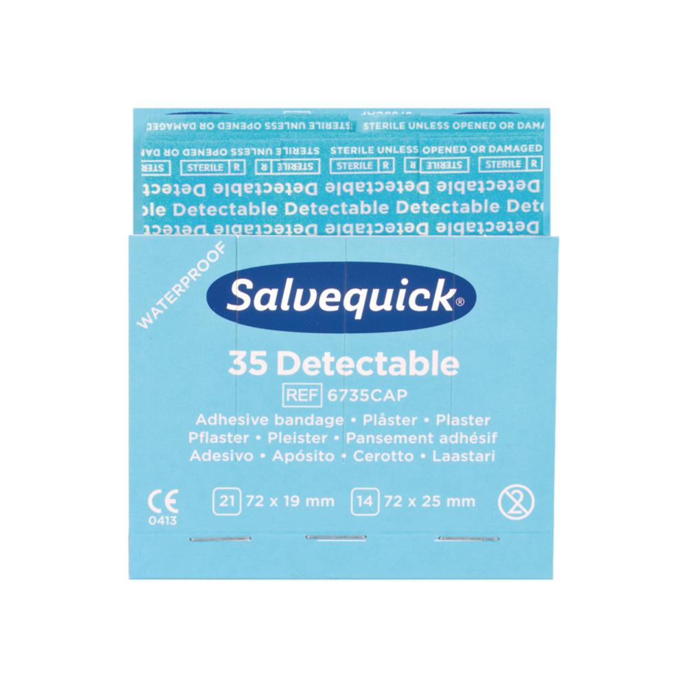 W.Söhngen Salvequick Plaster Strips Detectable, Ref. 6735, Pack of 35
