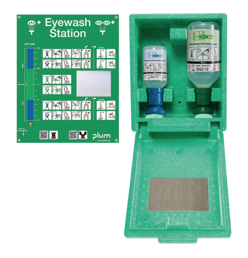 B-SAFETY Plum Eye Wash Station in Wall Box