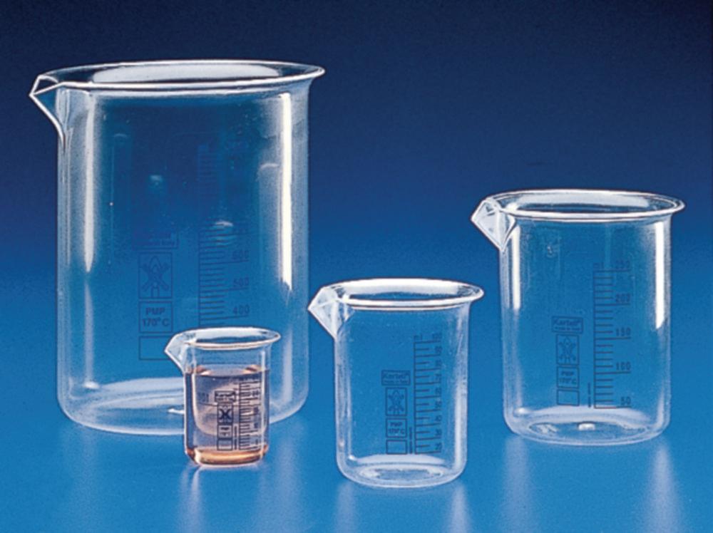 Kartell 100ml Beaker with Blue Graduation, PMP Low Form, Autoclavable

