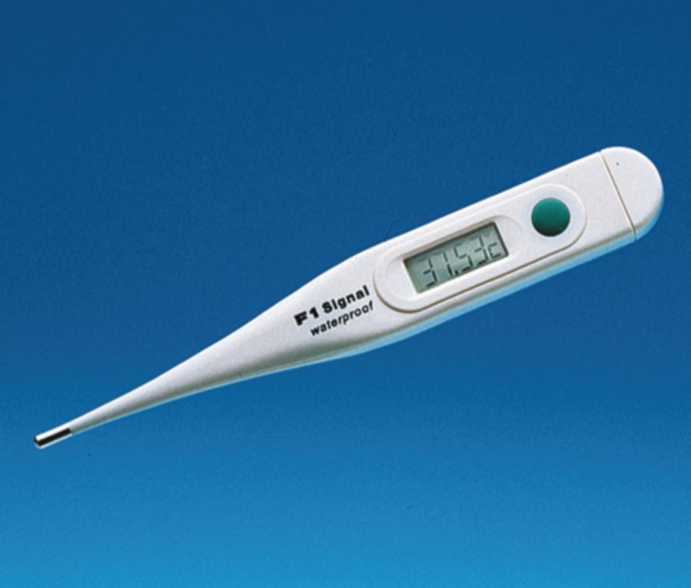 Amarell Electronic Clinical Thermometer +32+42:0.1°C Digital Display, Waterproof, appr.125x18mm, w/o Mercury, with Acoustic Signal