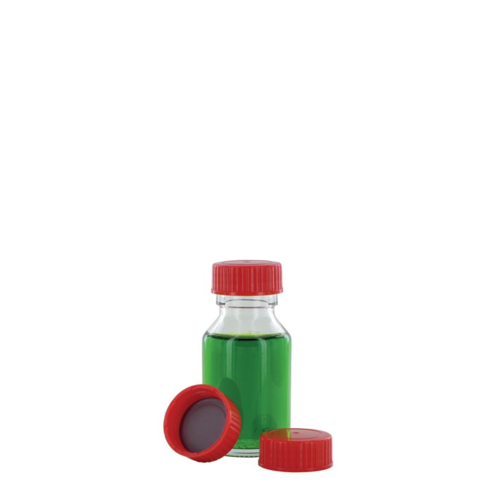 Behr Narrow-neck Bottle NK 50 GT, 50ml Clear Glass, Closure with PTFE Insert, Thread Dia. 28mm