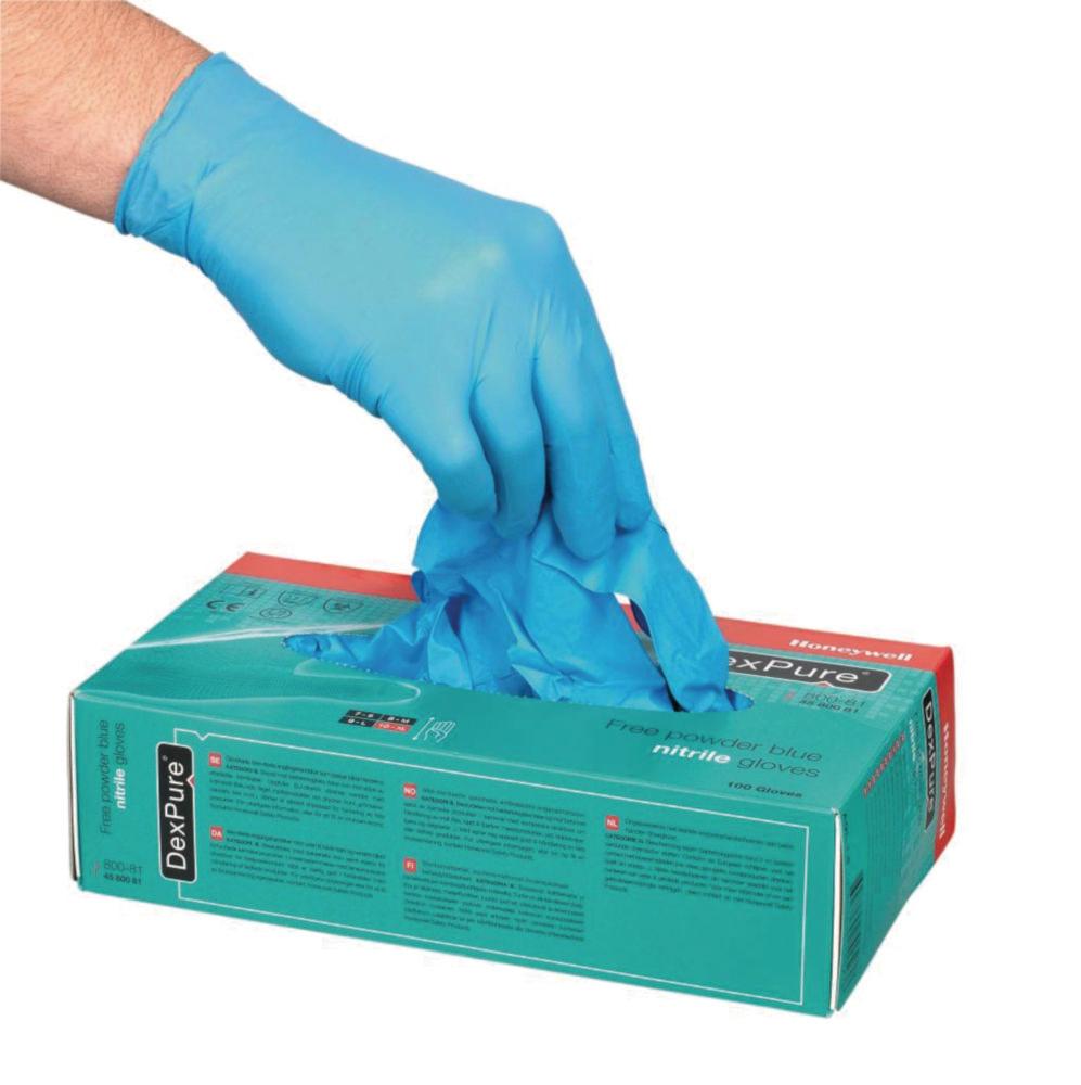 Honeywell Perfect Fit Dexpure 800-81, Size L Nitril Gloves, Powder Free, Blue, Pack of 100
