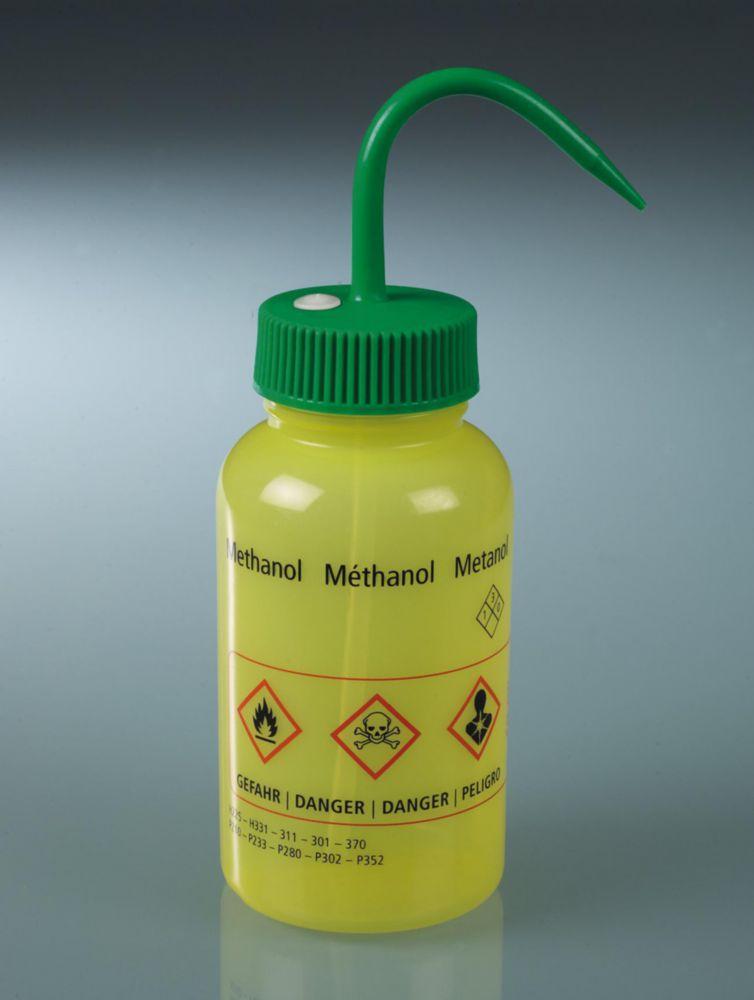Bürkle LeakProof Spray Bottle 500 ml LDPE, "Methanol" Print in German, English, and French