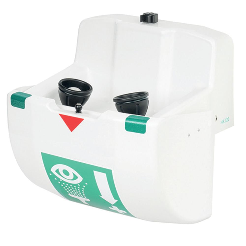 B-Safety Eye/Face Wash Unit PremiumLine with Bowl and Lid, Wall Mounted, Exposed Pipework 20L/MIN

