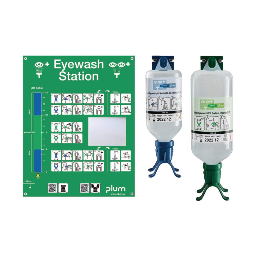 B-SAFETY Plum Eye Emergency Station DUO for the Simultaneous Flushing of Both Eyes