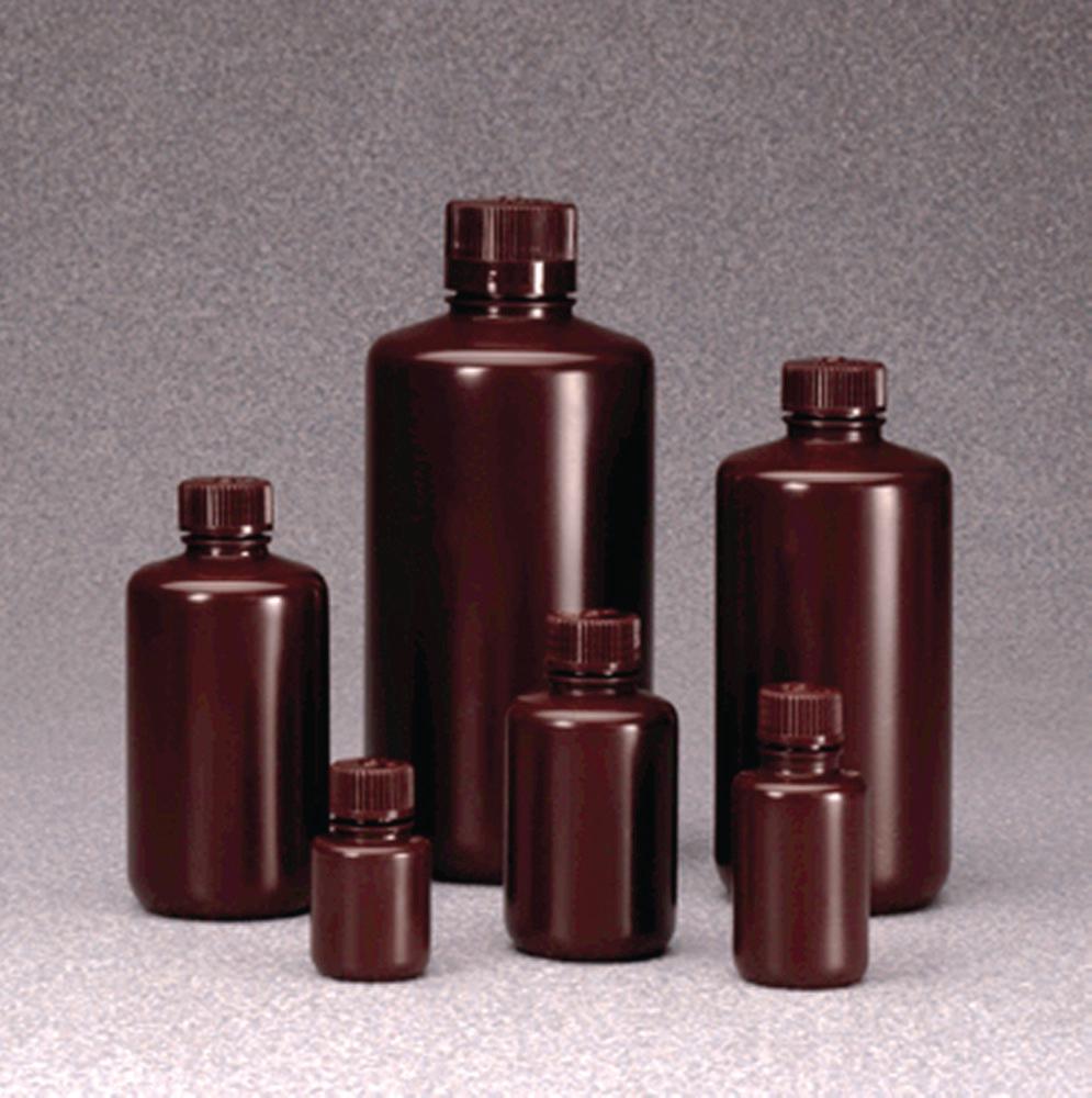 Thermo Nalgene Narrow-Mouth Amber HDPE Bottle 1000 mL with Closure​