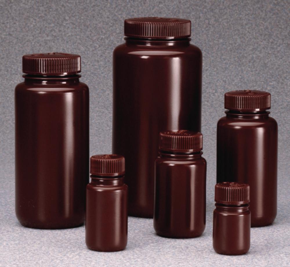 Thermo Nalge Wide Neck Bottles 1000 mL HDPE Amber (Pack of 24)