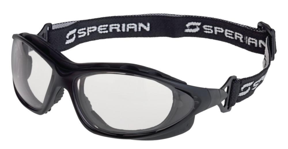 Honeywell Protection Spectacles SP1000, Black Rim Lenses: Clear, Anti-Fog and Anti-Scratch Coating

