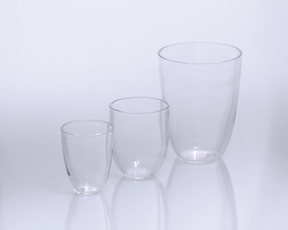 proQuarz Quartz Glass Crucible 75 mL 50x62 mm, Tall Form
