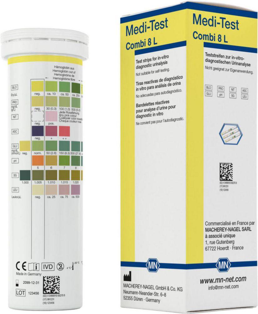 Macherey-Nagel MEDI-TEST Combi 8 L Pack of 100 Strips

