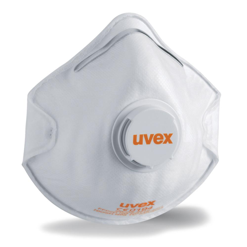 Uvex Respirators Silv-Air Classic 2210 FFP 2 with Valve, White, Pack of 15


