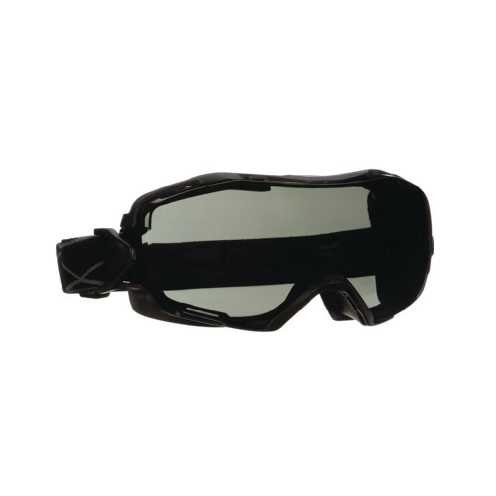 3M GoggleGear 6000 Full Vision Glasses GG6002SGAF-BLK, Black Frame, Grey Glasses

