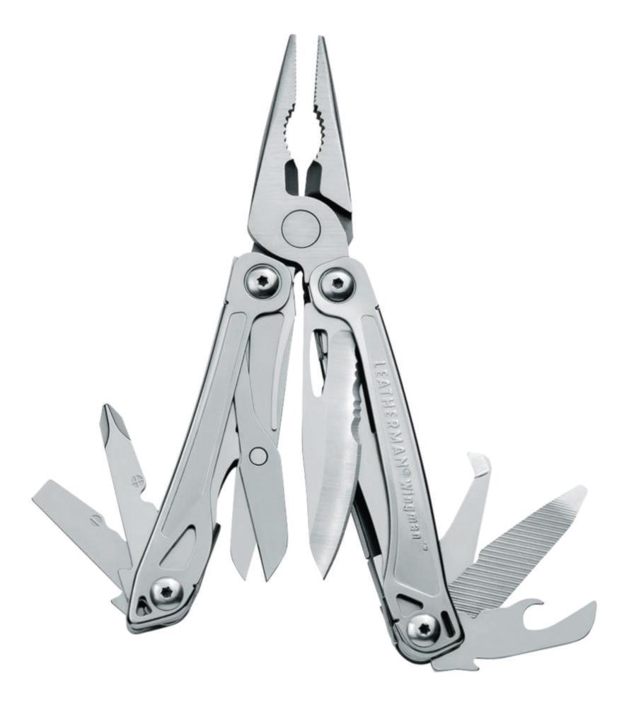 Aug. Hülden Leatherman Wingman Multi-Tool – 14 Tools, 97 mm, Stainless Steel, with Case