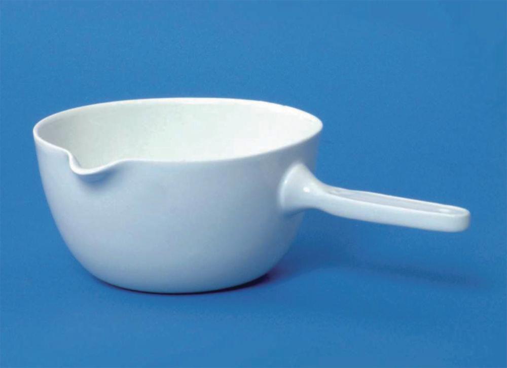 LLG Casserole 22 ml 209/1 Porcelain 45x26 mm Glazed DIN 12907 with Porcelain Stem