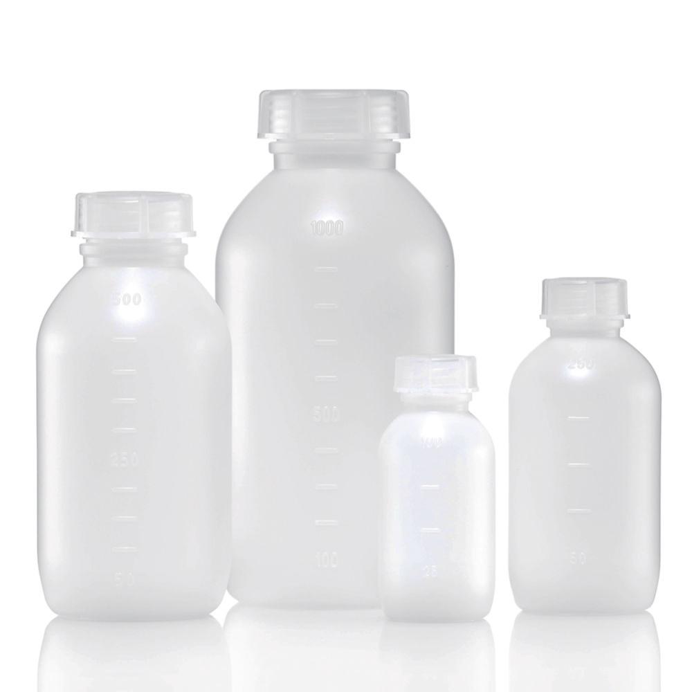 Kautex Textron HDPE Medium Neck Bottle 250 mL Round with Screw Cap