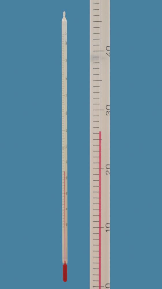Amarell Bar Thermometer -10 +200°C, 300mm White, Bar Shape, Red Filling